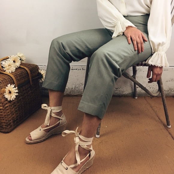 Vintage Muted Green Trouser - Picture 2 of 4